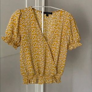 Yellow flowered blouse